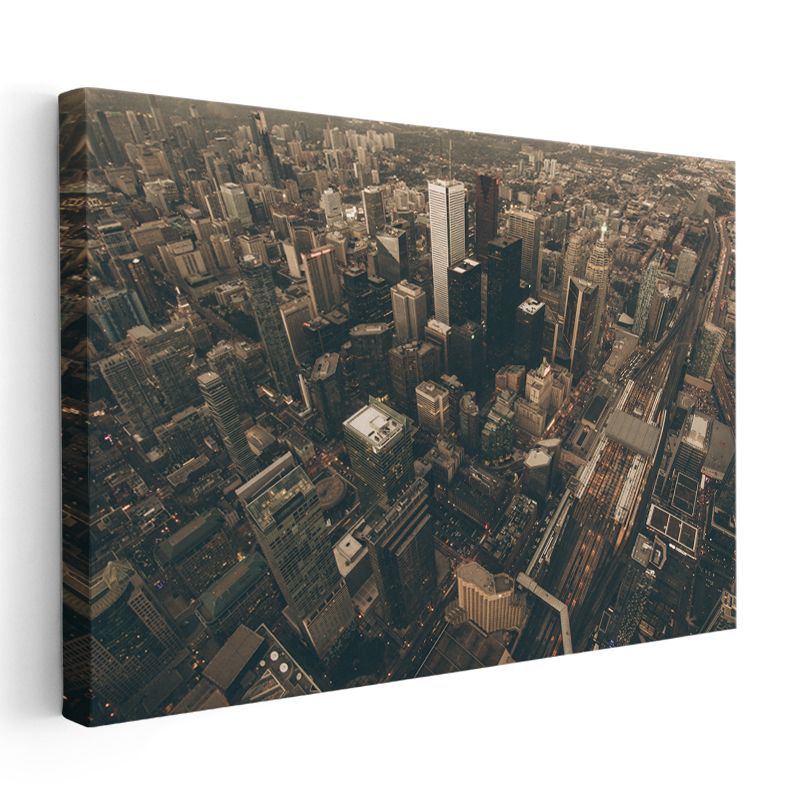 Toronto Havadan - Şehir Merkezi Manzarası Kanvas Tablo
