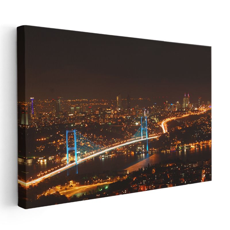 Boğaziçi Köprüsü - Gece Panoraması Kanvas Tablo