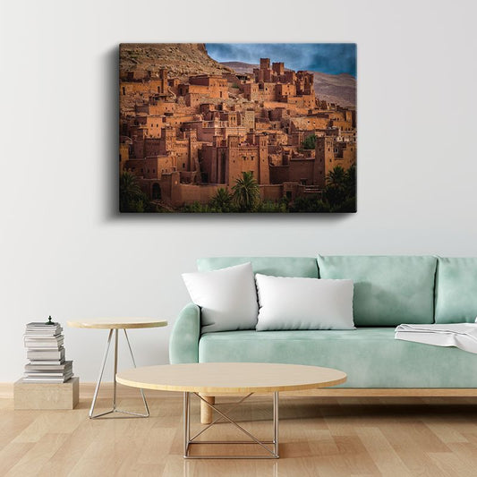 Kadim Çöl Kasabası - Geleneksel Toprak Mimarisi Kanvas Tablo