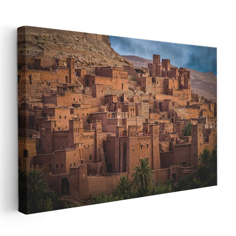 Kadim Çöl Kasabası - Geleneksel Toprak Mimarisi Kanvas Tablo