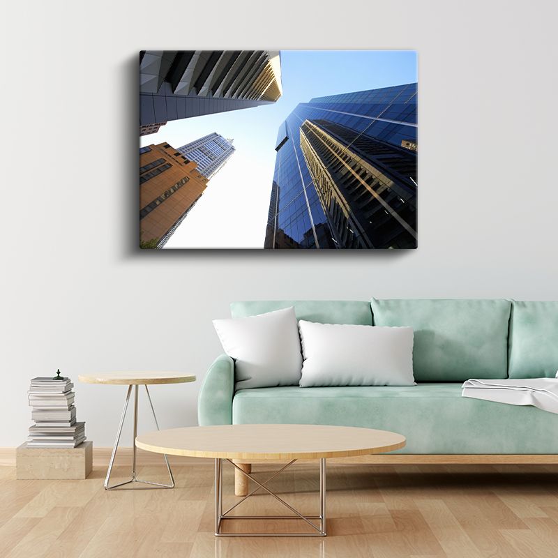 Modern Gökdelenler - Yukarıdan Bakış Kanvas Tablo