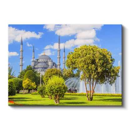 Sultanahmet Camii - Bahar Manzarası Kanvas Tablo