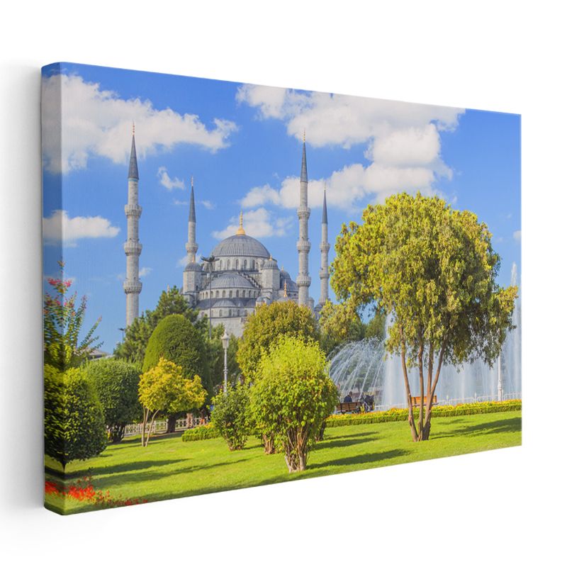 Sultanahmet Camii - Bahar Manzarası Kanvas Tablo