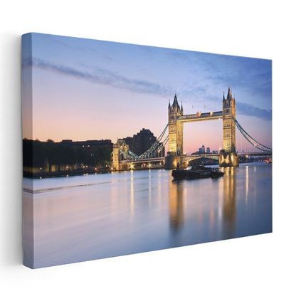 Tower Bridge - Akşam Işıkları Altında Kanvas Tablo