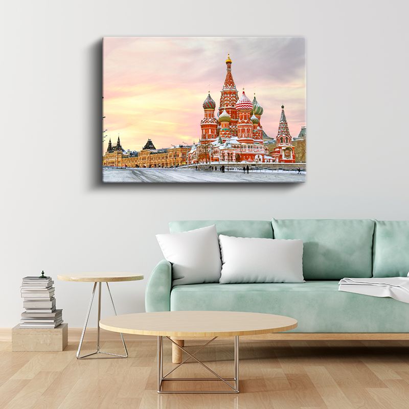 Aziz Vasil Katedrali - Kış Manzarası Kanvas Tablo