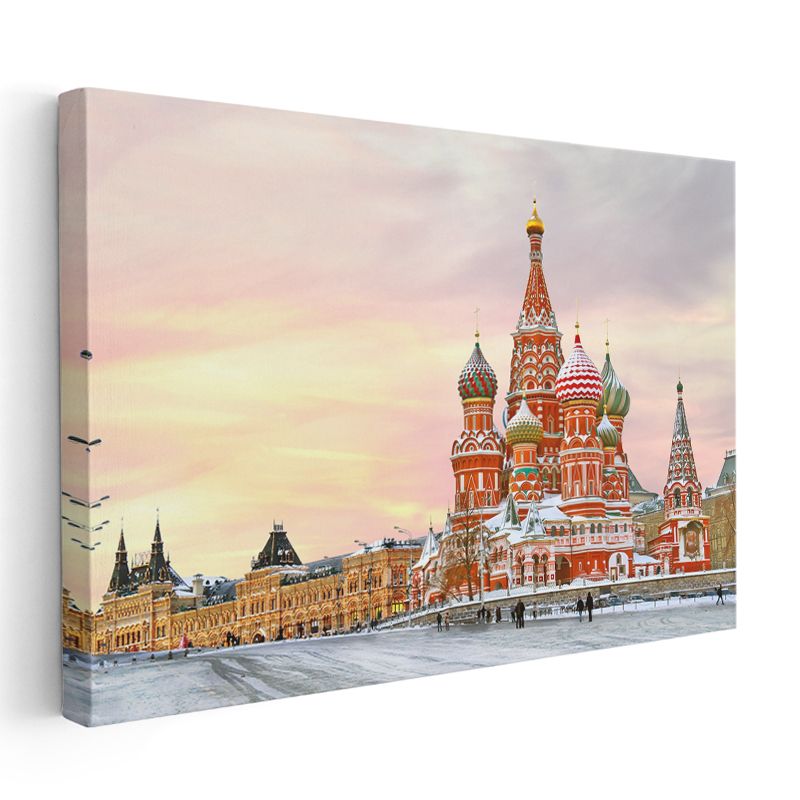 Aziz Vasil Katedrali - Kış Manzarası Kanvas Tablo