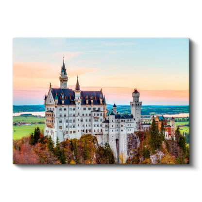 Neuschwanstein Şatosu - Pastoral Manzara Kanvas Tablo