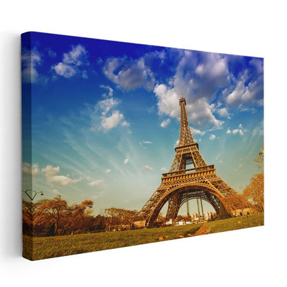 Eyfel Kulesi - Sonbahar Renkleri Kanvas Tablo