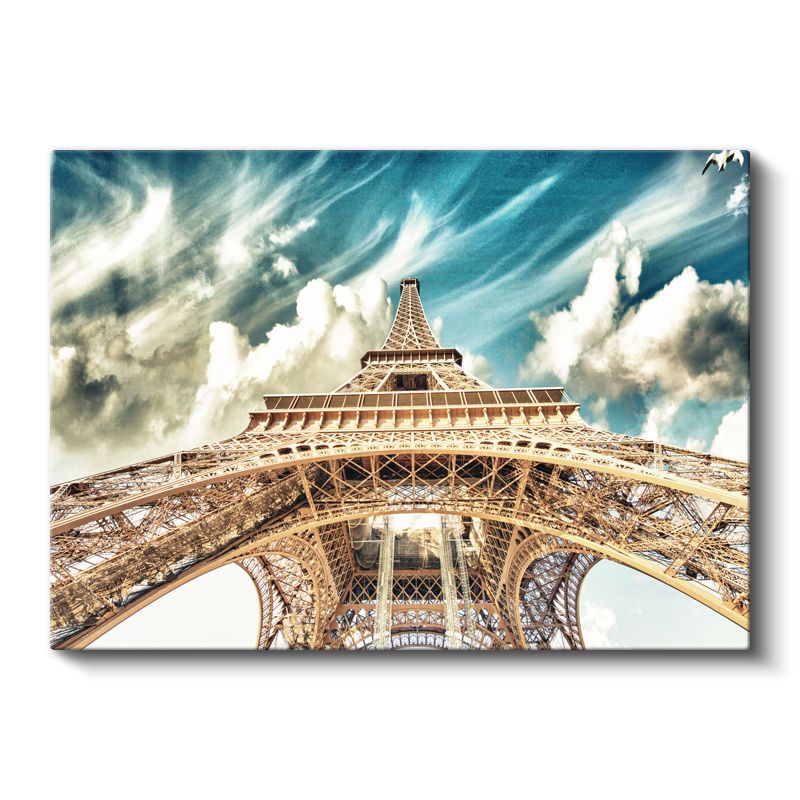 Eyfel Kulesi - Alttan Bakış Perspektifi Kanvas Tablo