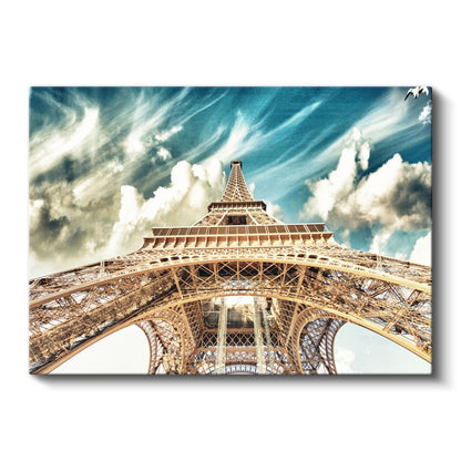 Eyfel Kulesi - Alttan Bakış Perspektifi Kanvas Tablo