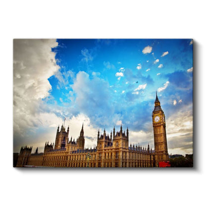 Westminster Sarayı - Gökyüzü Detaylı Kanvas Tablo