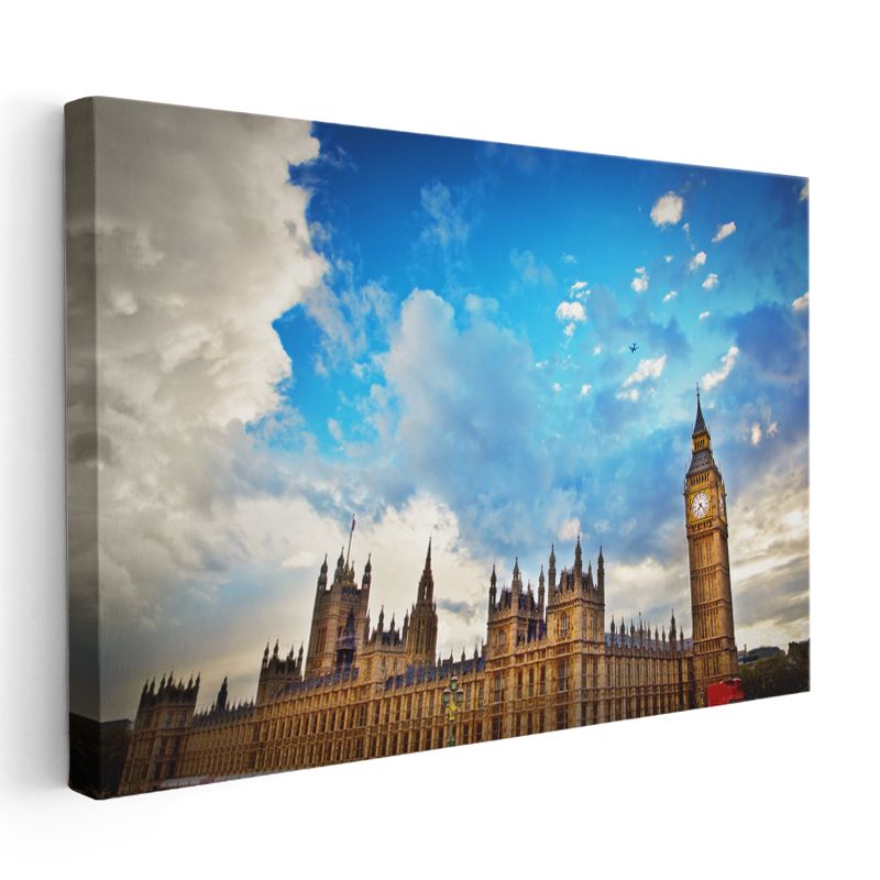 Westminster Sarayı - Gökyüzü Detaylı Kanvas Tablo