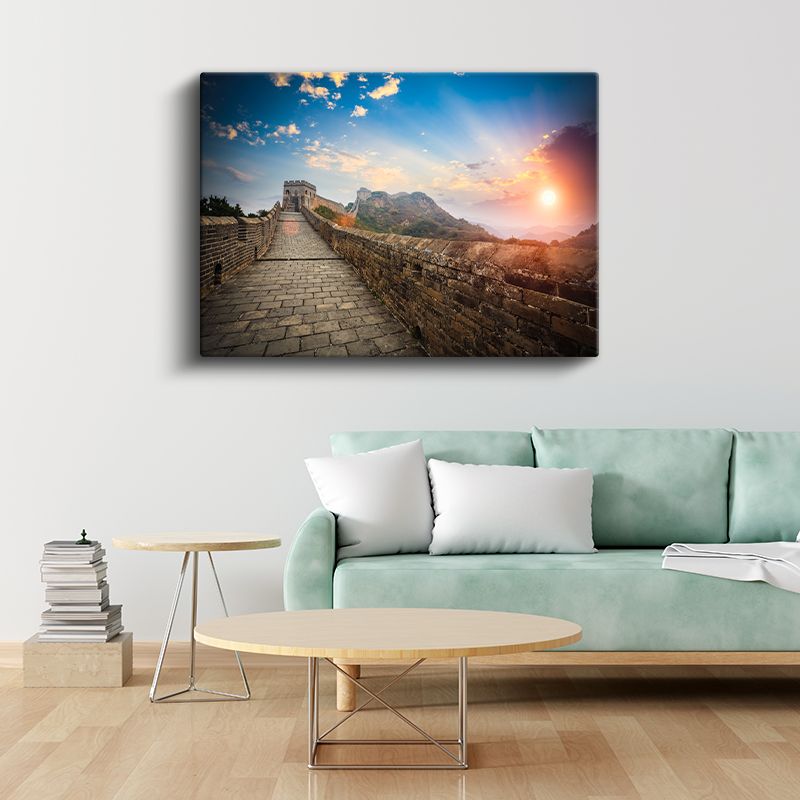 Çin Seddi - Gün Doğumu Manzarası Kanvas Tablo