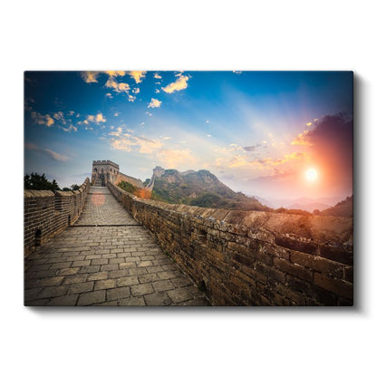 Çin Seddi - Gün Doğumu Manzarası Kanvas Tablo