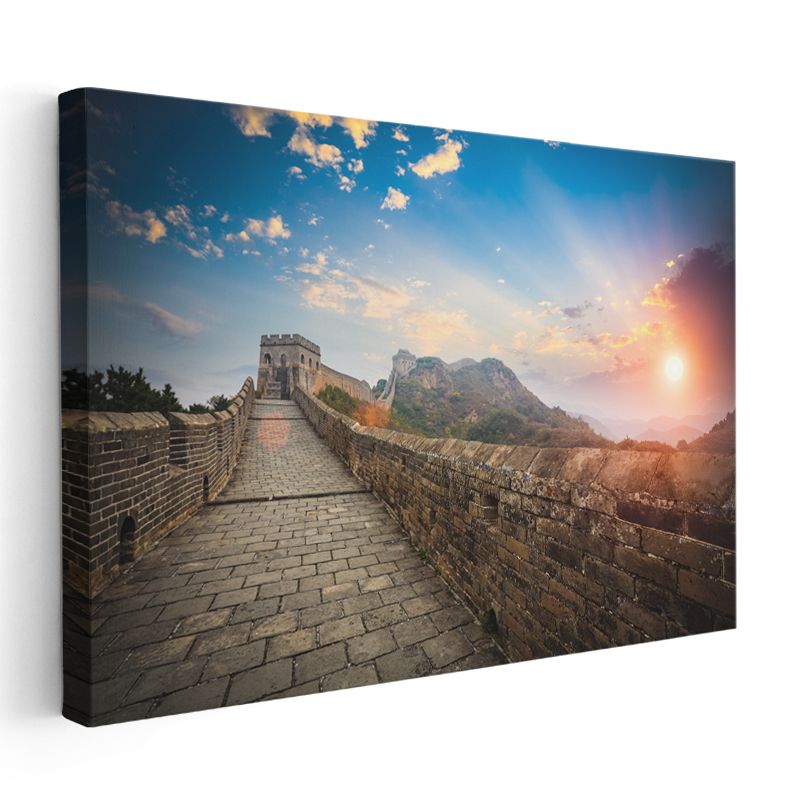 Çin Seddi - Gün Doğumu Manzarası Kanvas Tablo