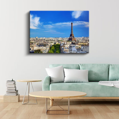 Paris Manzarası - Eyfel Kulesi Silüeti Kanvas Tablo