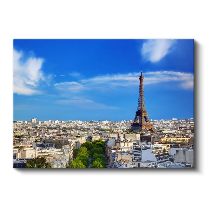 Paris Manzarası - Eyfel Kulesi Silüeti Kanvas Tablo