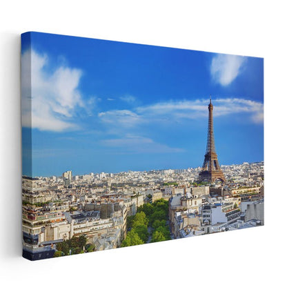 Paris Manzarası - Eyfel Kulesi Silüeti Kanvas Tablo