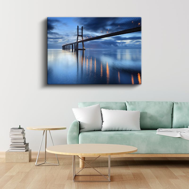 Vasco da Gama Köprüsü - Mavi Saatler Kanvas Tablo