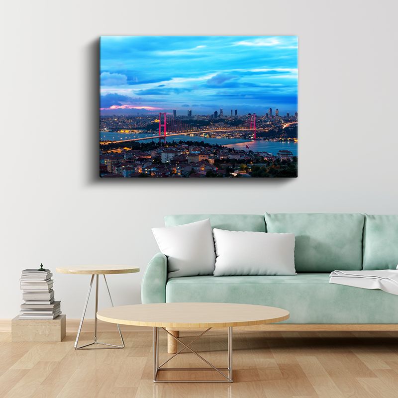 İstanbul Boğazı - Köprü Silüeti Kanvas Tablo