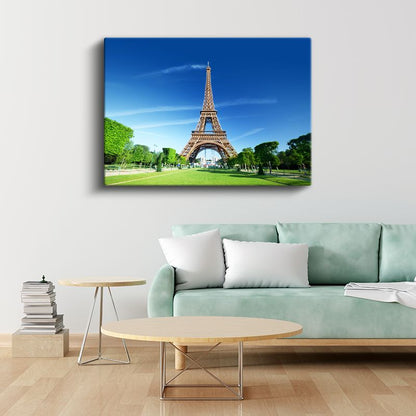 Eyfel Kulesi - Yeşil Park Manzarası Kanvas Tablo
