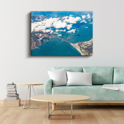 Golden Gate Köprüsü - Havadan Görünüm Kanvas Tablo
