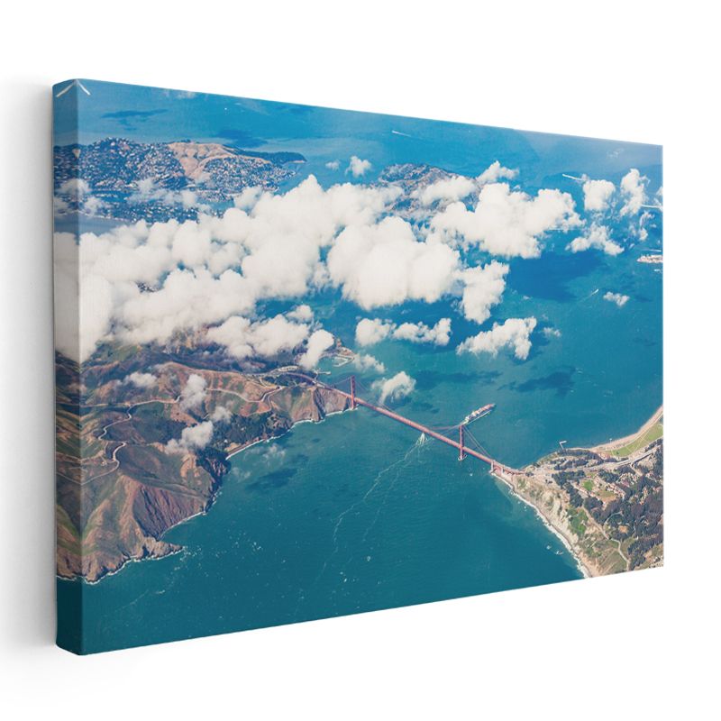 Golden Gate Köprüsü - Havadan Görünüm Kanvas Tablo