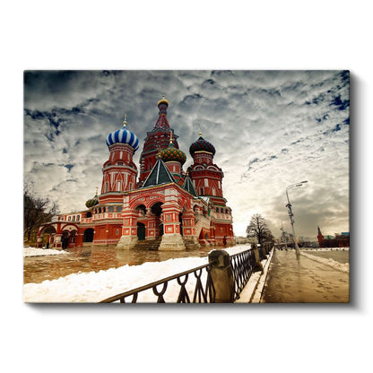 Aziz Vasil Katedrali - Kış Manzarası Kanvas Tablo