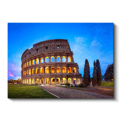 Kolezyum - Mavi Akşam Işığında Kanvas Tablo