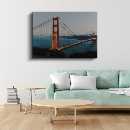 Golden Gate Köprüsü - Akşam Manzarası Kanvas Tablo
