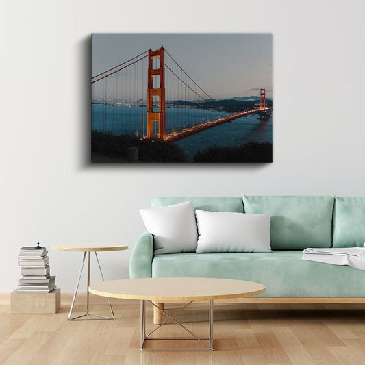 Golden Gate Köprüsü - Akşam Manzarası Kanvas Tablo