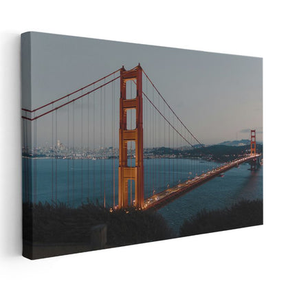 Golden Gate Köprüsü - Akşam Manzarası Kanvas Tablo