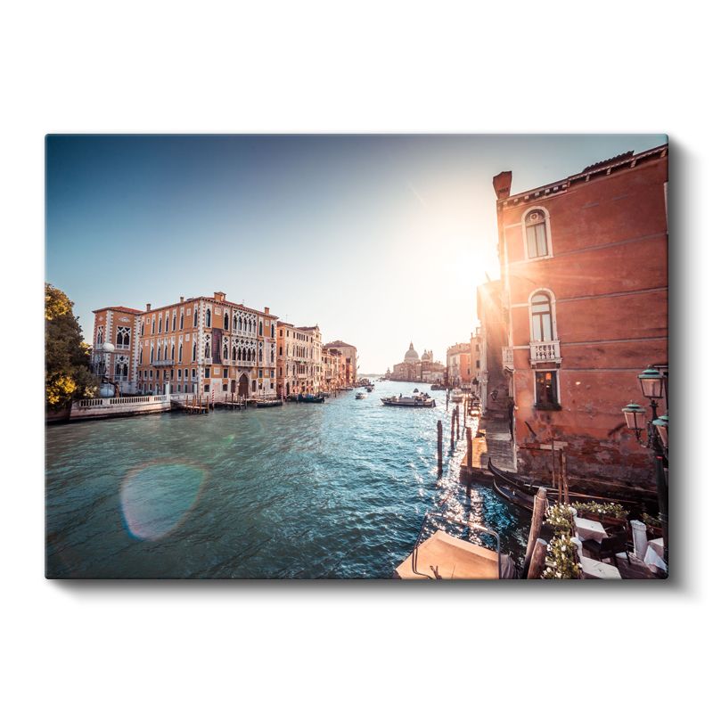 Venedik Büyük Kanal - Gün Işığı Yansımaları Kanvas Tablo