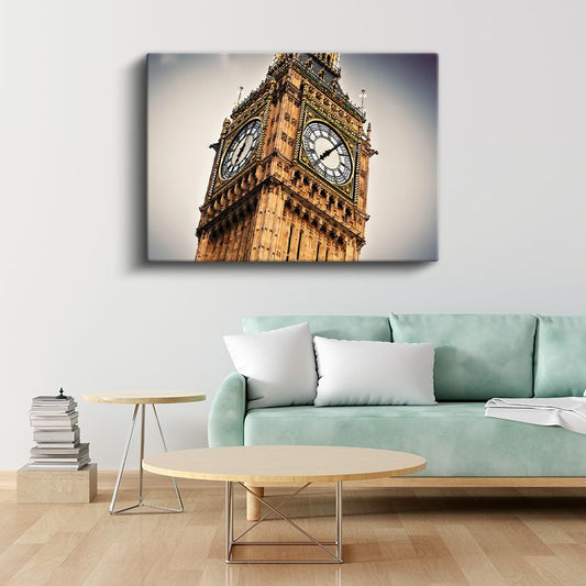 Big Ben Kulesi - Detaylı Mimari Görünüm Kanvas Tablo
