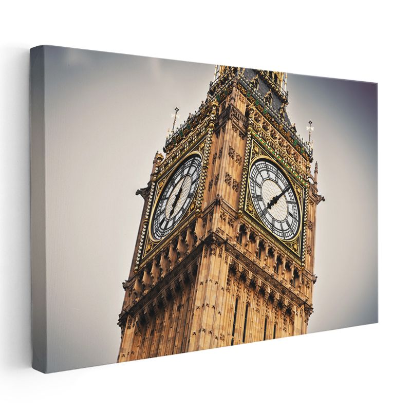 Big Ben Kulesi - Detaylı Mimari Görünüm Kanvas Tablo