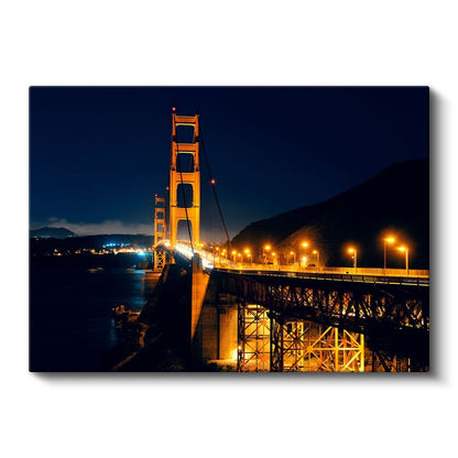 Golden Gate Köprüsü - Gece Görünümü Kanvas Tablo