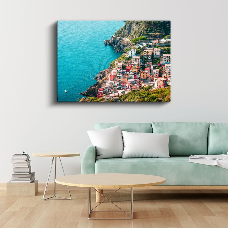Cinque Terre - İtalyan Sahil Kasabası Kanvas Tablo