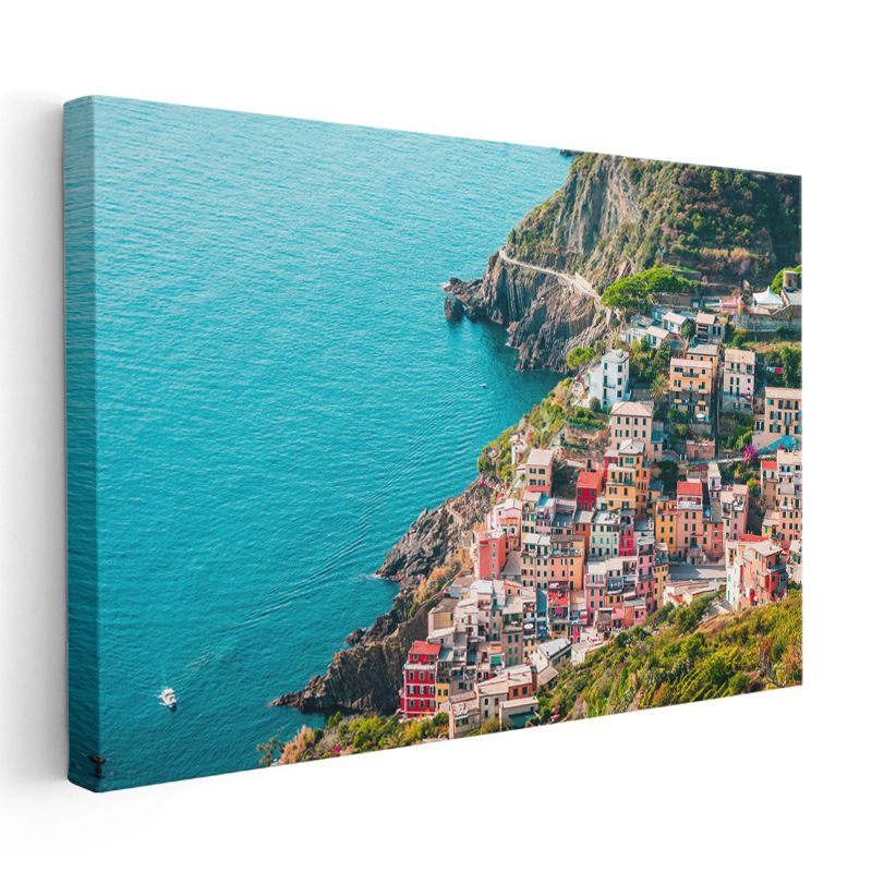 Cinque Terre - İtalyan Sahil Kasabası Kanvas Tablo
