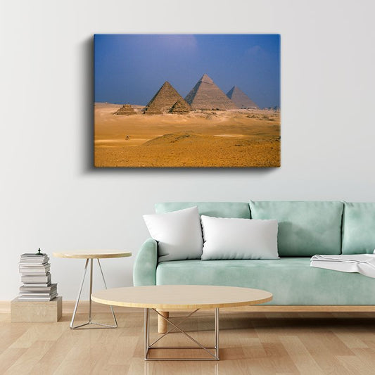 Mısır Piramitleri - Çöl Manzarası Kanvas Tablo