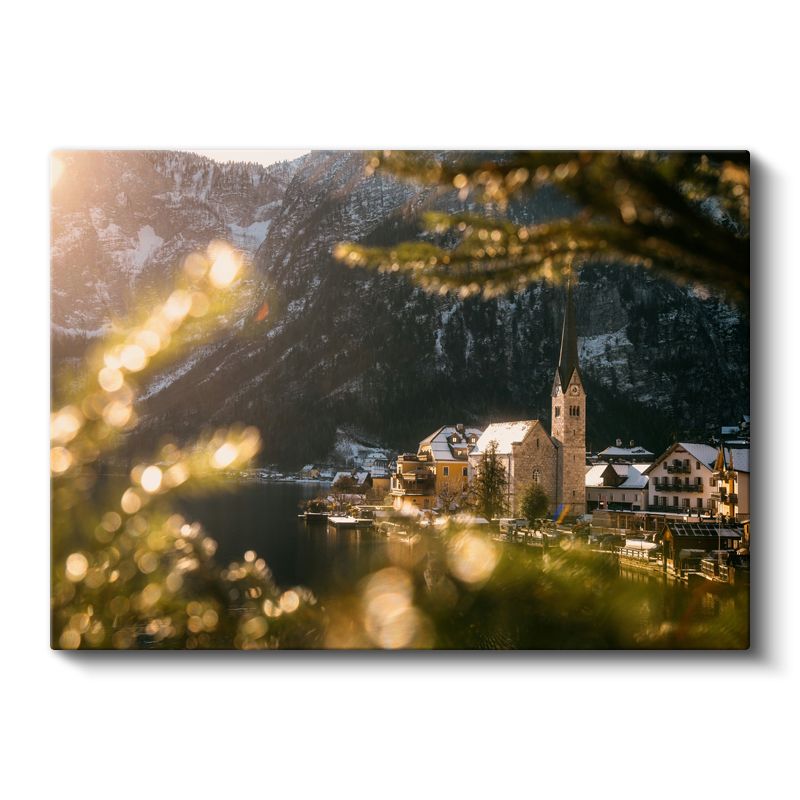 Alp Köyü - Dağlar Arasında Huzurlu Yerleşim Kanvas Tablo