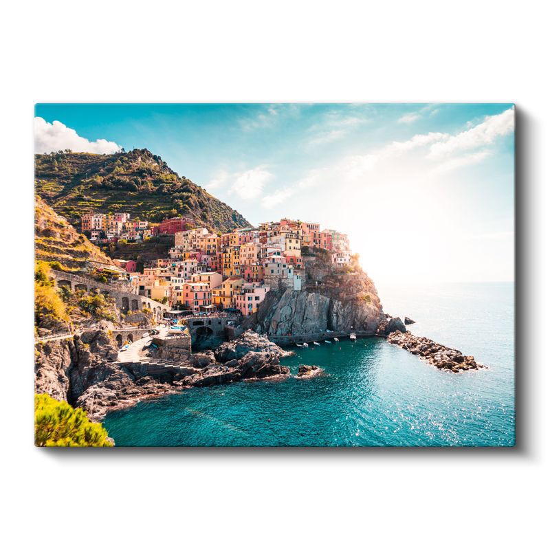 Cinque Terre - Deniz Kenarında Renkli Evler Kanvas Tablo