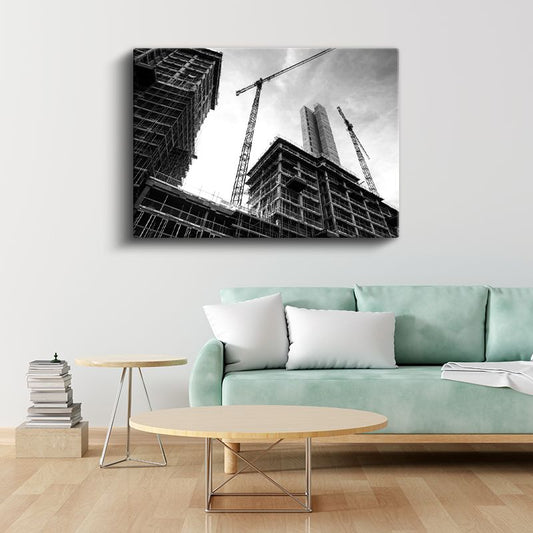 Modern İnşaat - Yükselen Gökdelenler Kanvas Tablo