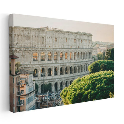 Roma Kolezyumu - Tarihi Amfitiyatro Mimarisi Kanvas Tablo