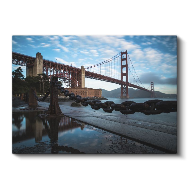 Golden Gate - Mavi Gökyüzü Altında İkonik Köprü Kanvas Tablo