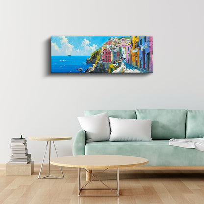Cinque Terre - Renkli Sahil Evleri Kanvas Tablo