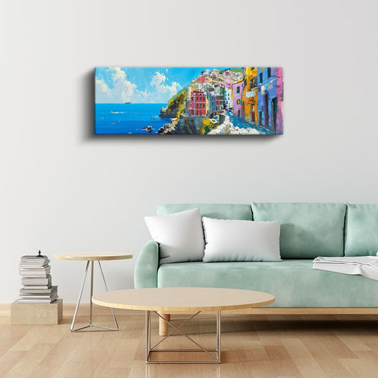 Cinque Terre - Renkli Sahil Evleri Kanvas Tablo