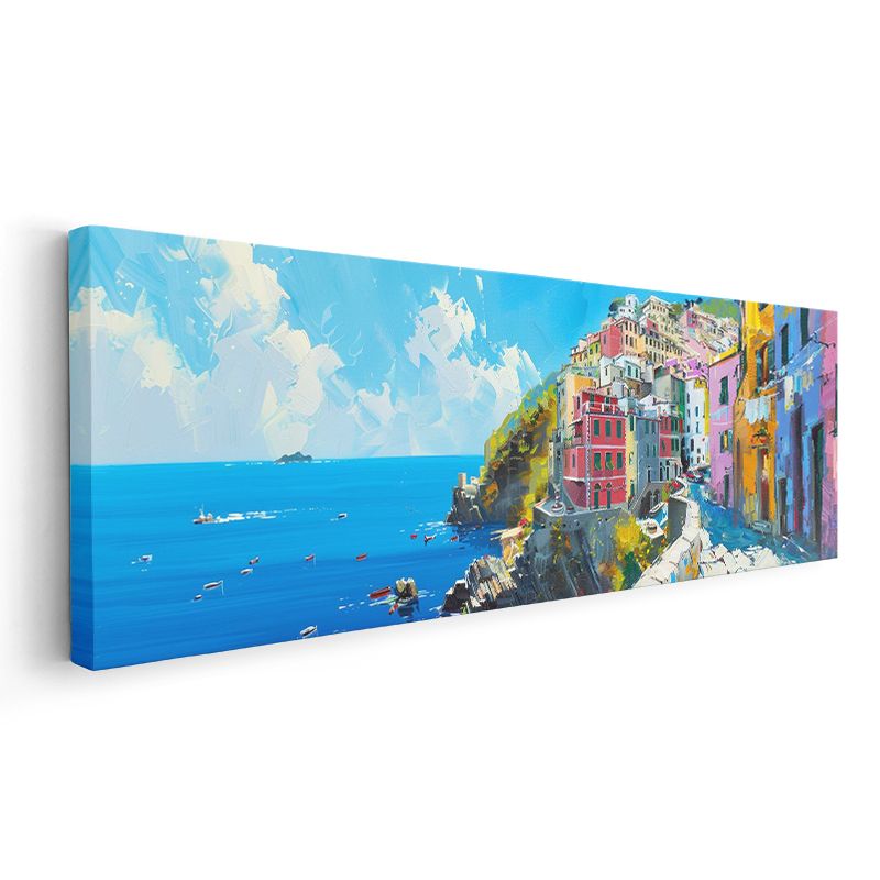 Cinque Terre - Renkli Sahil Evleri Kanvas Tablo