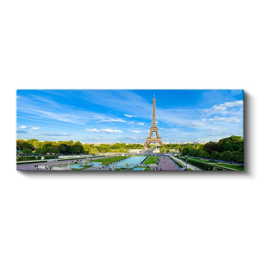 Eyfel Kulesi - Mavi Gökyüzü ve Yeşil Parklar Kanvas Tabloi