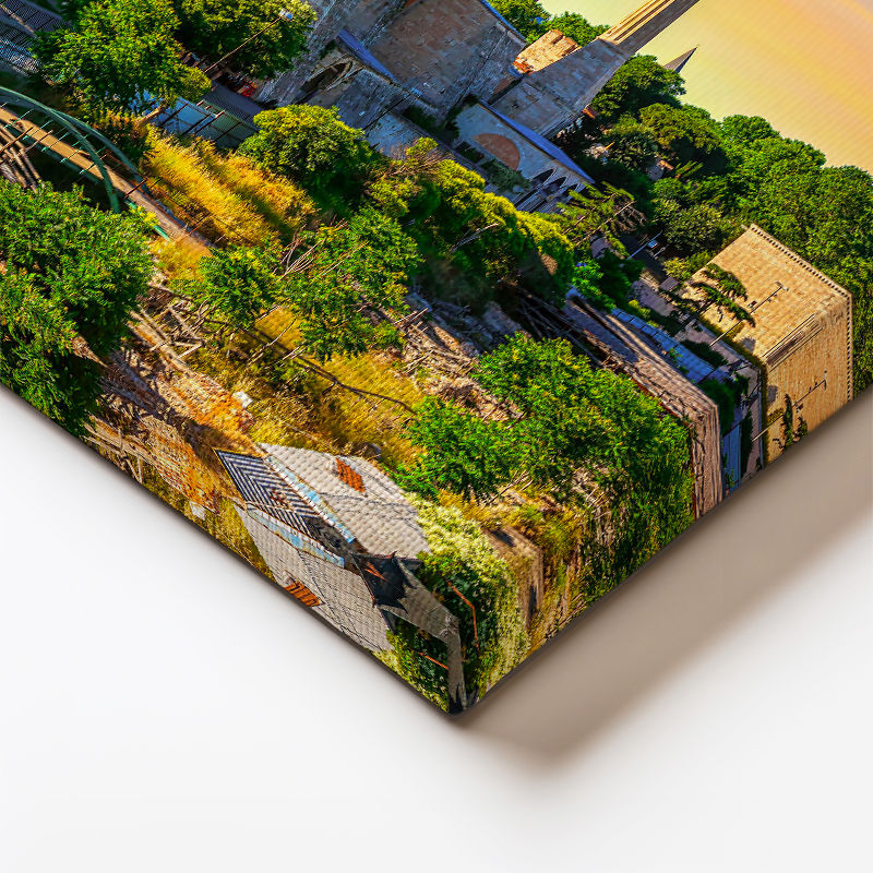 Yatay Kanvas Tablo Ayasofya Camii Tarihi Yarımada Şehir Mimari Tablo Ev Ofis Duvar Dekoru