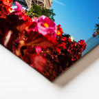 Yatay Kanvas Tablo Eyfel Kulesi Altı Çiçek Bahçesi Şehir Mimari Tablo Ev Ofis Duvar Dekoru